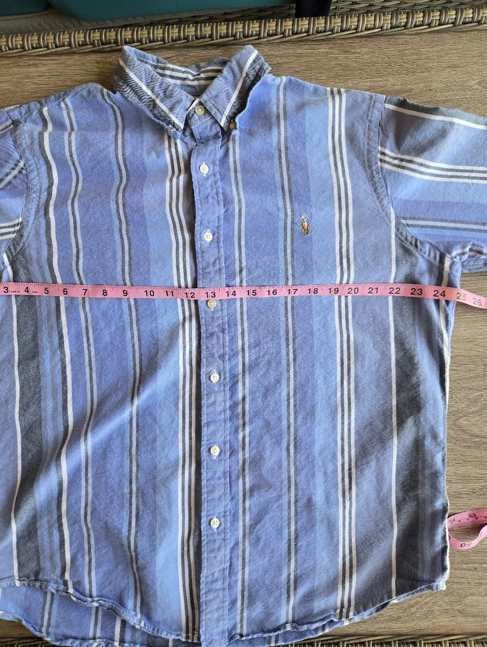Polo Ralph Lauren Men's XL Classic Fit Striped Button Down Shirt Blue Cotton